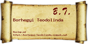Borhegyi Teodolinda névjegykártya
